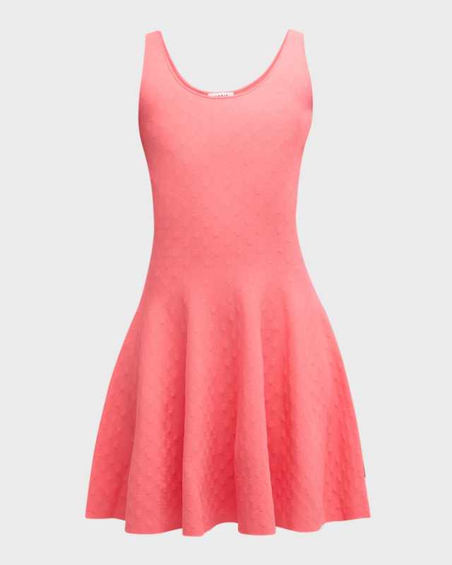 Punto Dot-Intarsia Sleeveless A-Line Knit Dress